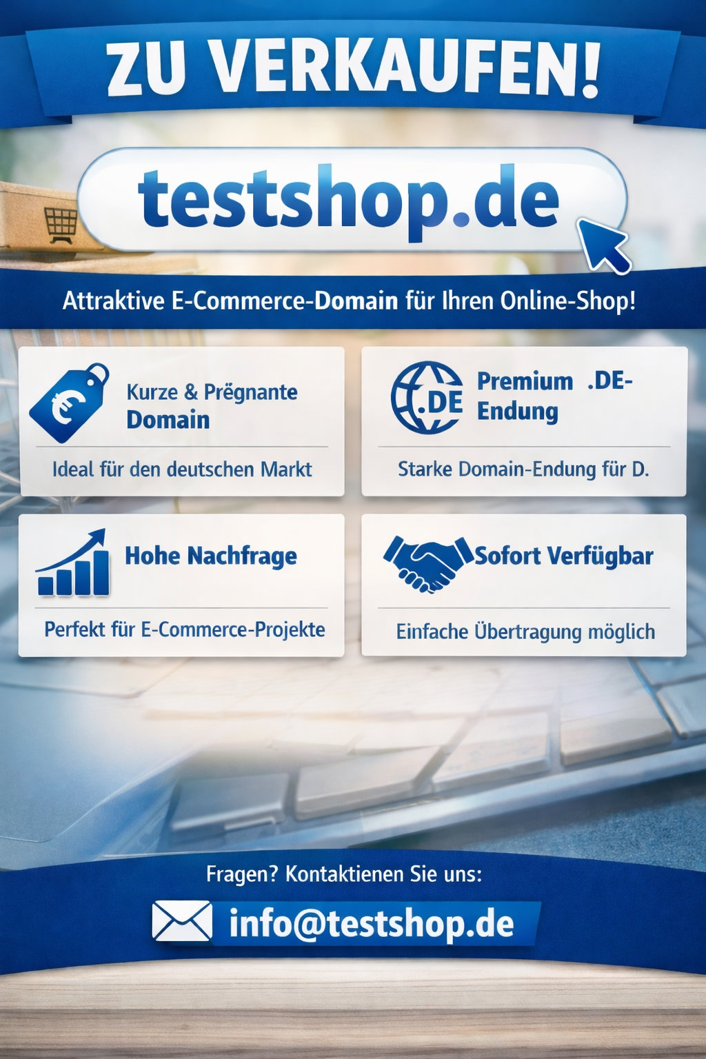 Domain testshop.de zu verkaufen